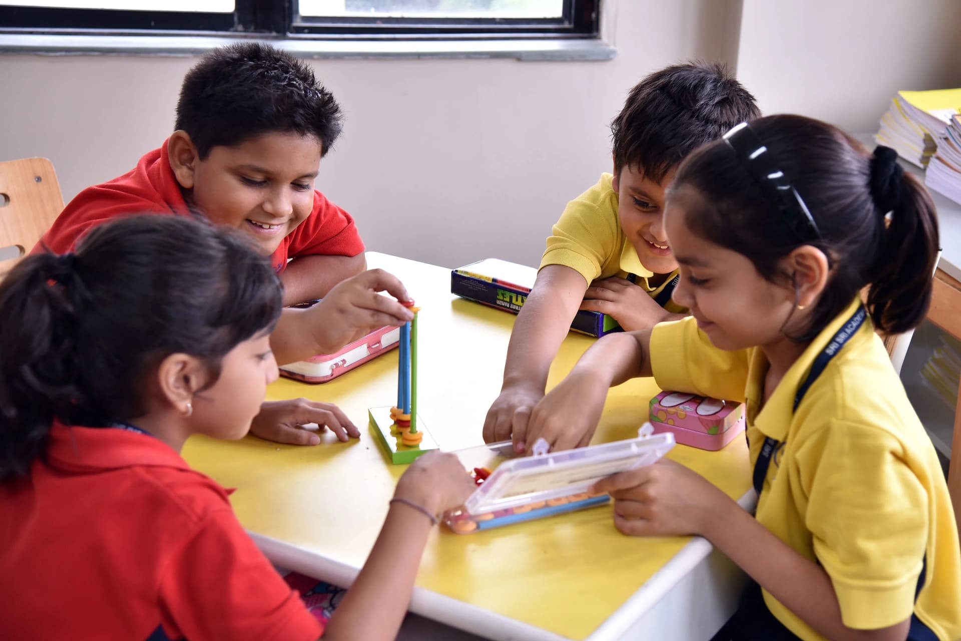Underprivileged students learning in a safe environment